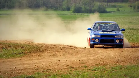 Subaru Imprezával 1,5 km-es rallycross pályán Sopron mellett 4