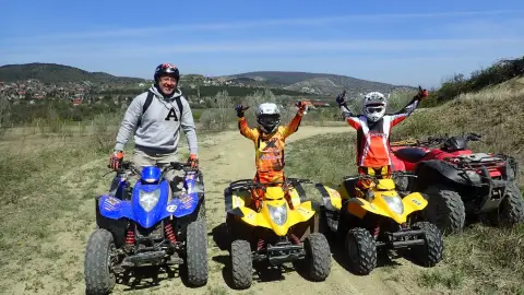 Apa-fia/Apa-lánya quad-kaland a törökbálinti bányában