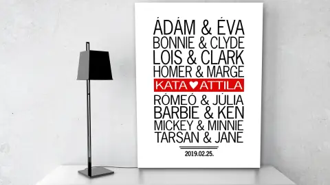 Nagy Szerelmesek plakát kedvesednek ajándékba 6