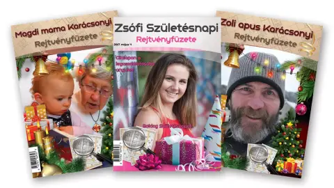 Rejtvényfüzet, sablon megfejtéssel, saját címlapfotóval